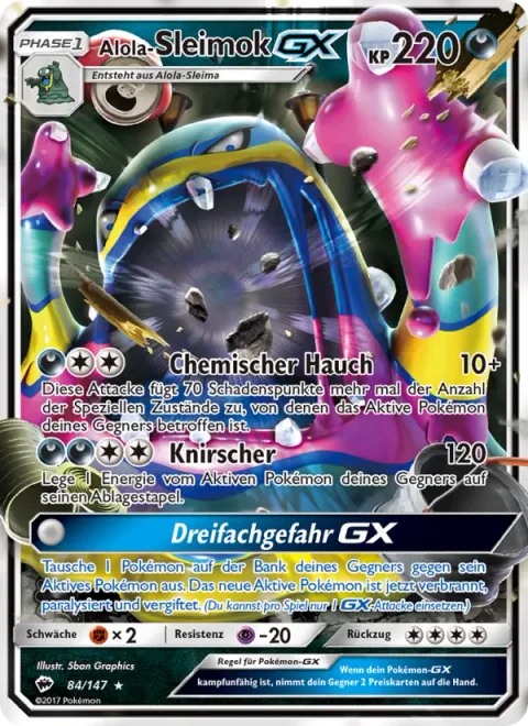 Alolan Muk GX [Chemical Breath | Crunch | Tri Hazard GX]