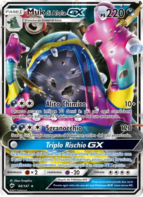 Alolan Muk GX [Chemical Breath | Crunch | Tri Hazard GX]