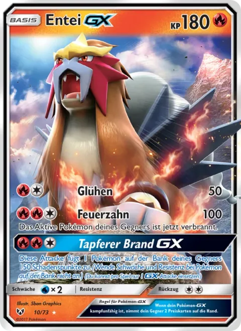Entei GX [Combustion | Fire Fang | Brave Burn GX]