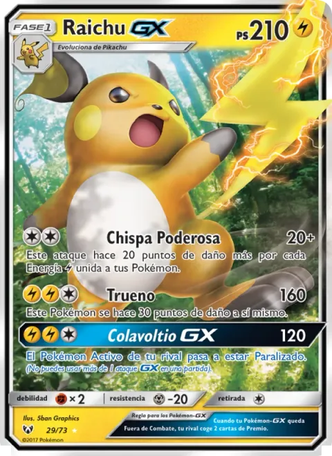 Raichu GX [Powerful Spark | Thunder | Voltail GX]