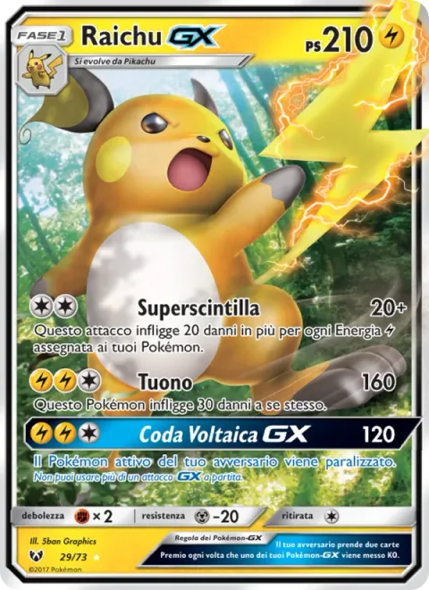 Raichu GX [Powerful Spark | Thunder | Voltail GX]