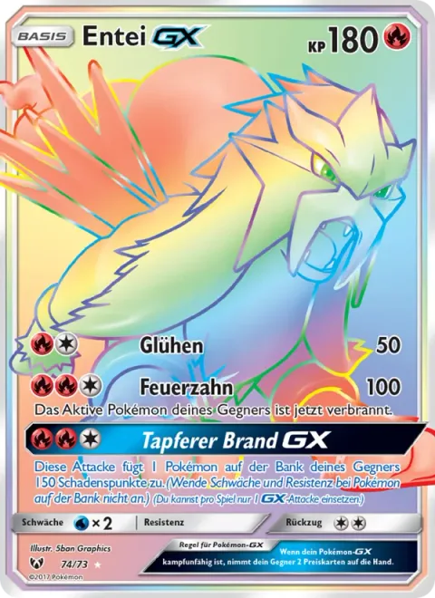 Entei GX [Combustion | Fire Fang | Brave Burn GX]