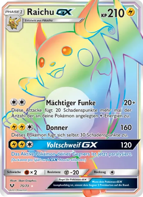 Raichu GX [Powerful Spark | Thunder | Voltail GX]