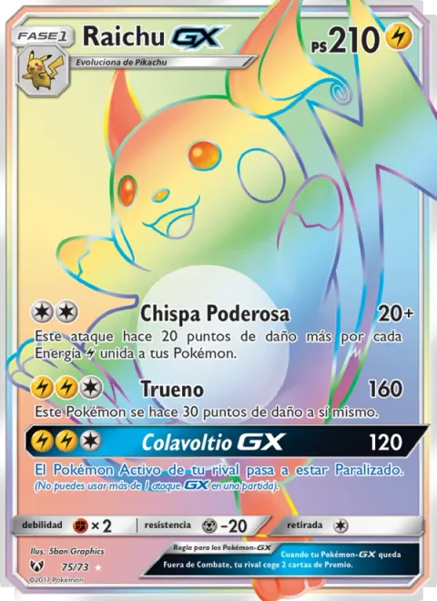 Raichu GX [Powerful Spark | Thunder | Voltail GX]