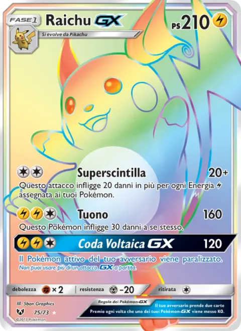 Raichu GX [Powerful Spark | Thunder | Voltail GX]