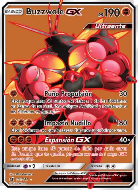 Buzzwole GX [Jet Punch | Knuckle Impact | Absorption GX]