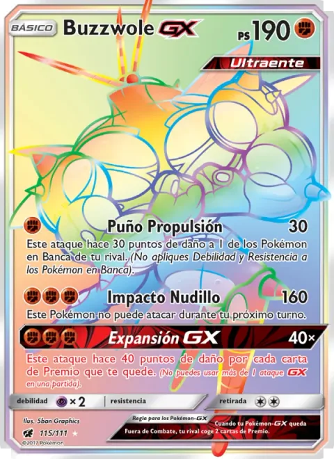 Buzzwole GX [Jet Punch | Knuckle Impact | Absorption GX]