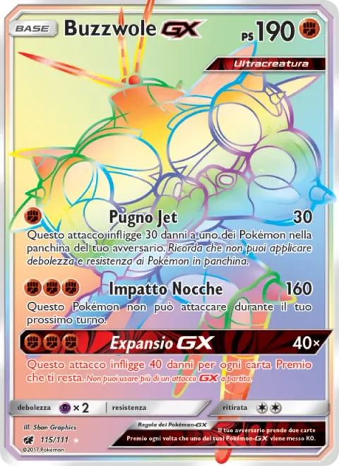 Buzzwole GX [Jet Punch | Knuckle Impact | Absorption GX]
