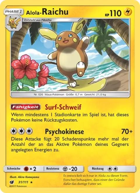Alolan Raichu [Surge Surfer | Psychic]