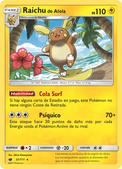 Alolan Raichu [Surge Surfer | Psychic]