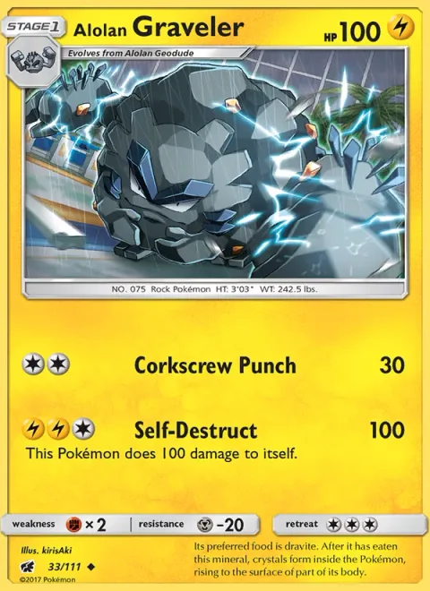 Alolan Graveler [Corkscrew Punch | Self-Destruct]