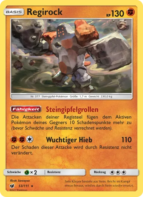 Regirock [Rock Peak Growl | Tough Swing]