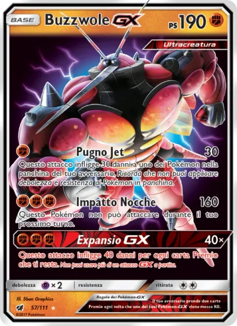 Buzzwole GX [Jet Punch | Knuckle Impact | Absorption GX]