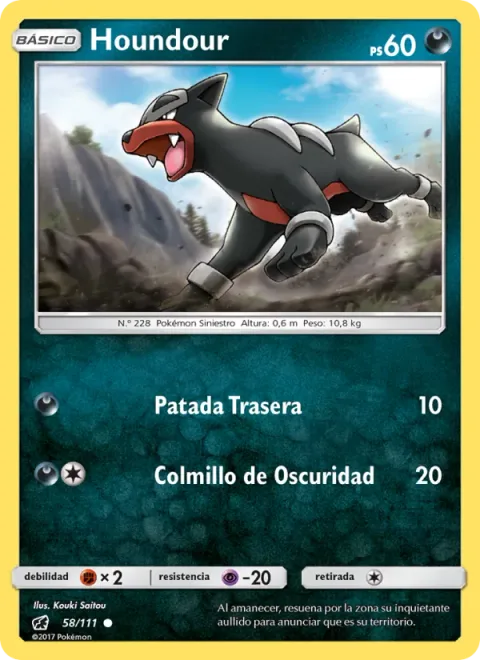 Houndour [Rear Kick | Darkness Fang]
