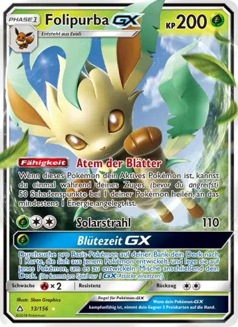 Leafeon GX [Breath of the Leaves | Solar Beam | Grand Bloom GX]