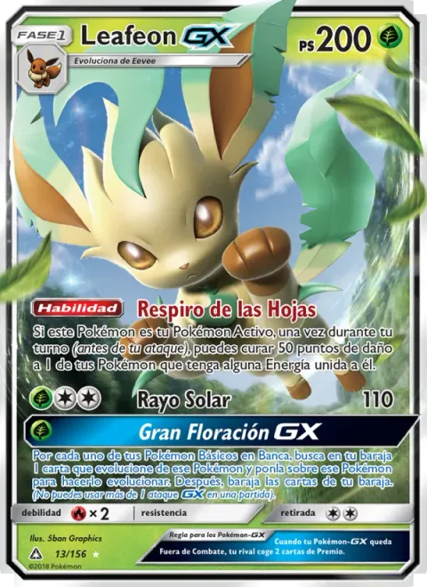 Leafeon GX [Breath of the Leaves | Solar Beam | Grand Bloom GX]