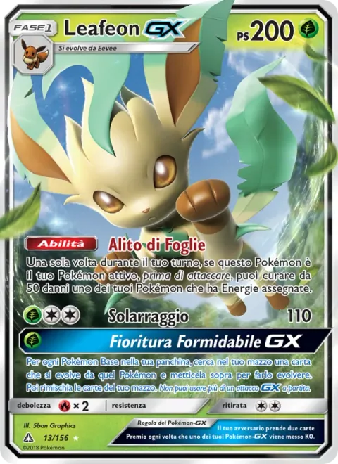 Leafeon GX [Breath of the Leaves | Solar Beam | Grand Bloom GX]