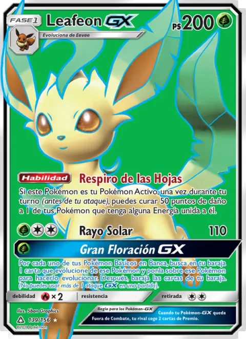 Leafeon GX [Breath of the Leaves | Solar Beam | Grand Bloom GX]