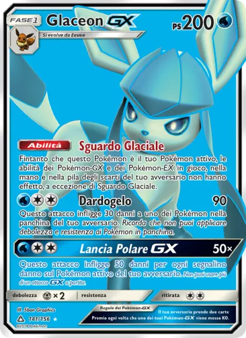 Glaceon GX [Freezing Gaze | Frost Bullet | Polar Spear GX]