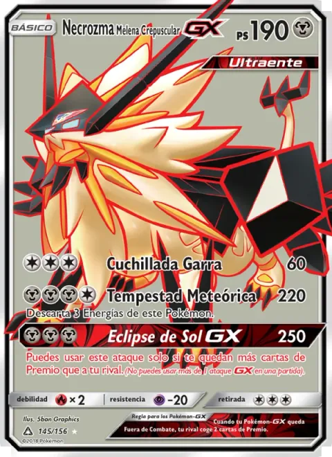Dusk Mane Necrozma GX [Claw Slash | Meteor Tempest | Sun's Eclipse GX]