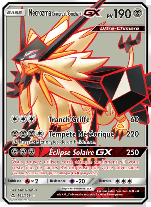 Dusk Mane Necrozma GX [Claw Slash | Meteor Tempest | Sun's Eclipse GX]