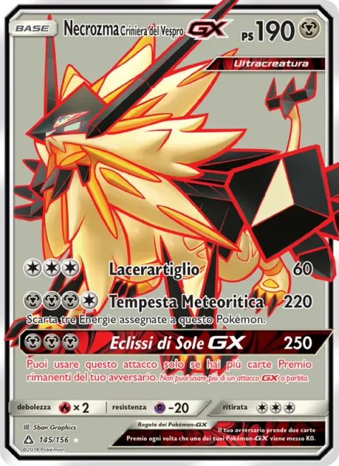 Dusk Mane Necrozma GX [Claw Slash | Meteor Tempest | Sun's Eclipse GX]
