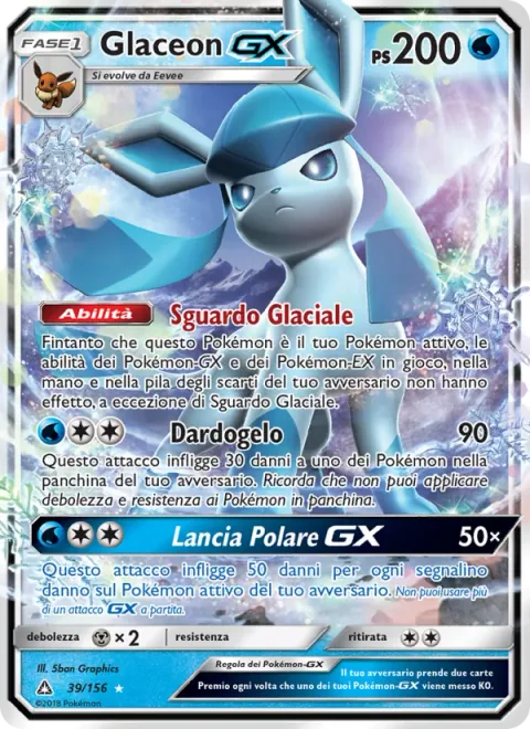 Glaceon GX [Freezing Gaze | Frost Bullet | Polar Spear GX]