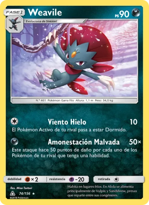Weavile [Icy Wind | Evil Admonition]