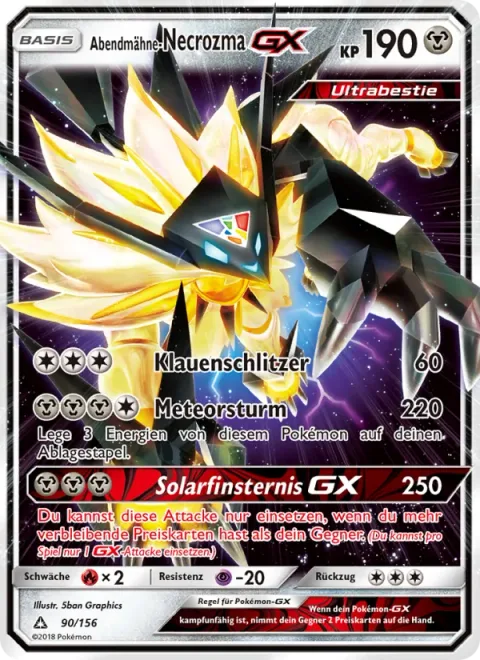 Dusk Mane Necrozma GX [Claw Slash | Meteor Tempest | Sun's Eclipse GX]