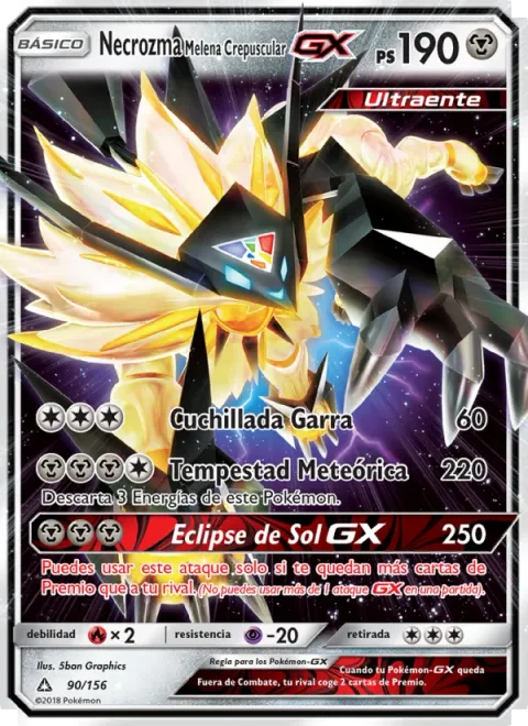 Dusk Mane Necrozma GX [Claw Slash | Meteor Tempest | Sun's Eclipse GX]