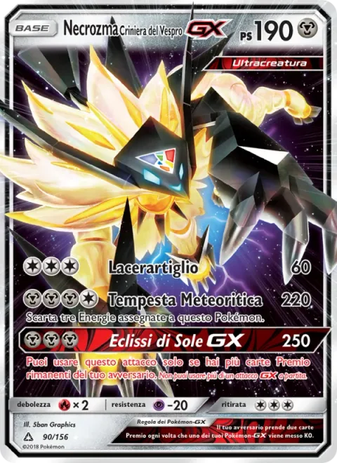 Dusk Mane Necrozma GX [Claw Slash | Meteor Tempest | Sun's Eclipse GX]