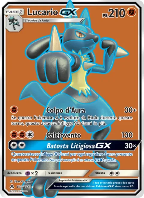 Lucario GX [Aura Strike | Cyclone Kick | Cantankerous Beatdown GX]