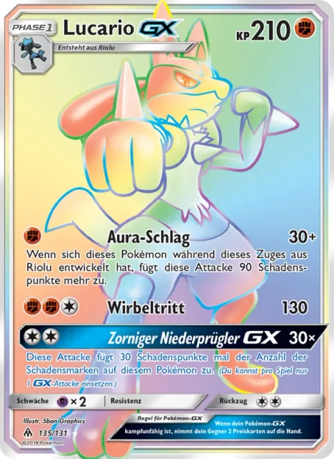 Lucario GX [Aura Strike | Cyclone Kick | Cantankerous Beatdown GX]