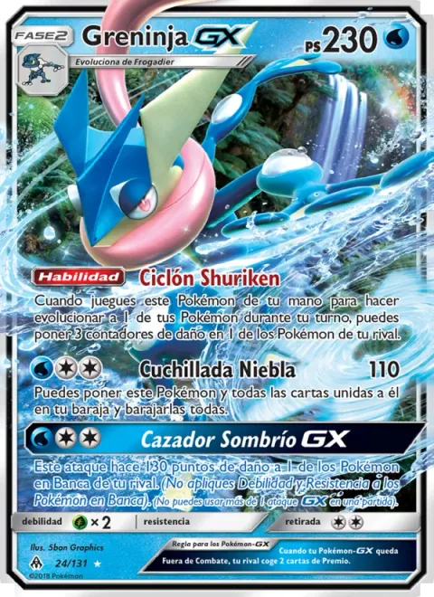 Greninja GX [Shuriken Flurry | Haze Slash | Shadowy Hunter GX]