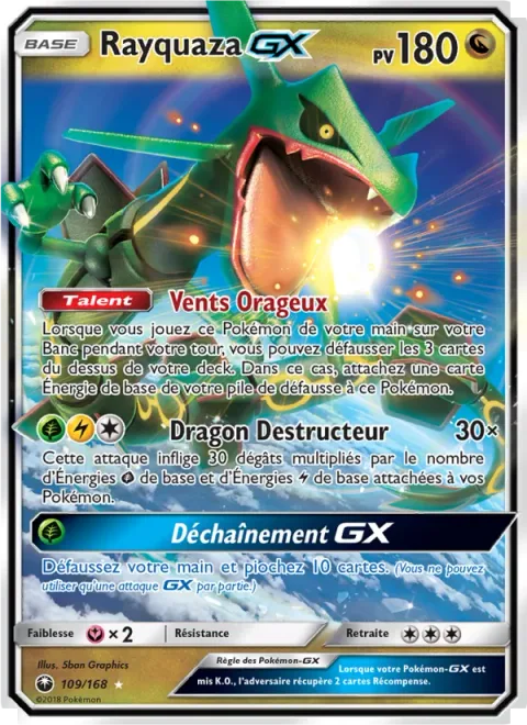 Rayquaza GX [Stormy Winds | Dragon Break | Tempest GX]