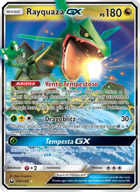 Rayquaza GX [Stormy Winds | Dragon Break | Tempest GX]