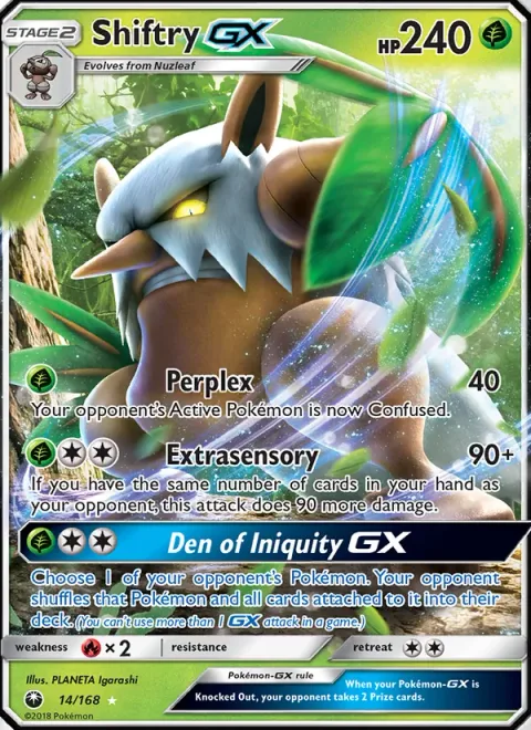 Shiftry GX [Perplex | Extrasensory | Den of Iniquity GX]