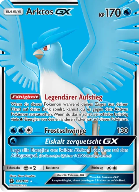 Articuno GX [Legendary Ascent | Ice Wing | Cold Crush GX]