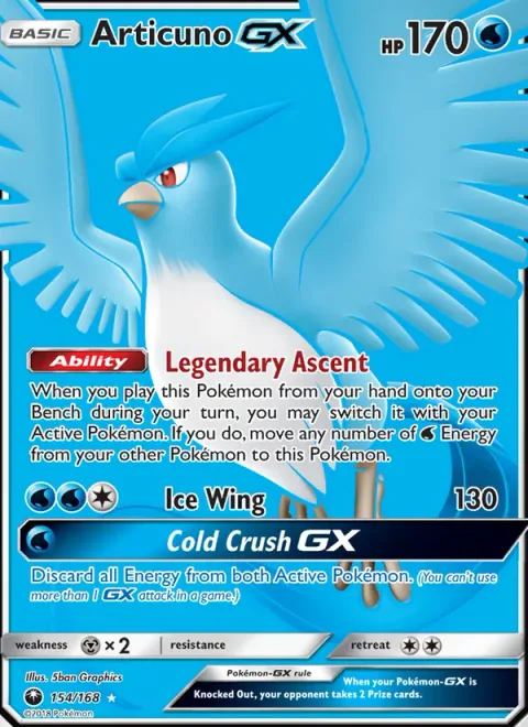 Articuno GX [Legendary Ascent | Ice Wing | Cold Crush GX]