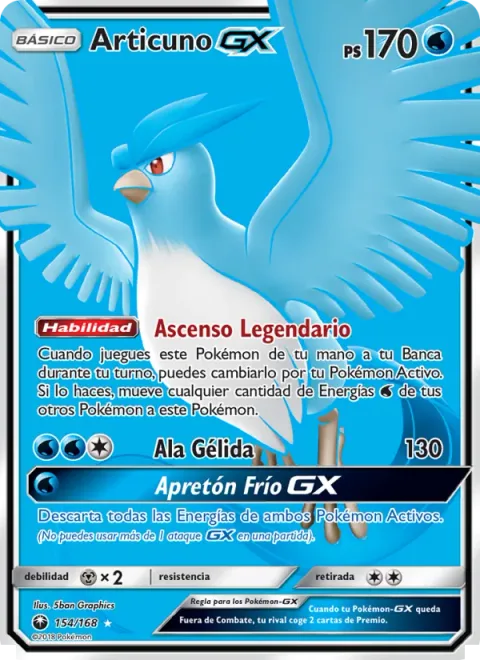 Articuno GX [Legendary Ascent | Ice Wing | Cold Crush GX]