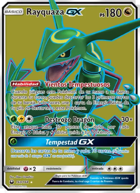 Rayquaza GX [Stormy Winds | Dragon Break | Tempest GX]
