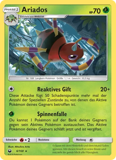 Ariados [Reactive Poison | Spider Trap]