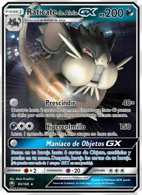 Alolan Raticate GX [Chuck Away | Hyper Fang | Item Maniac GX]