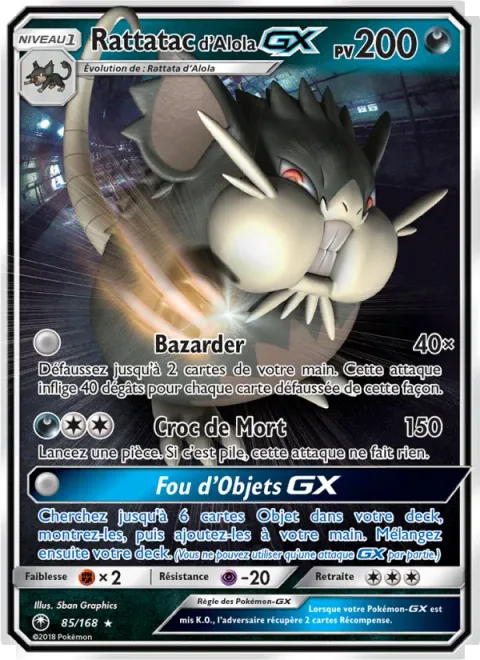 Alolan Raticate GX [Chuck Away | Hyper Fang | Item Maniac GX]