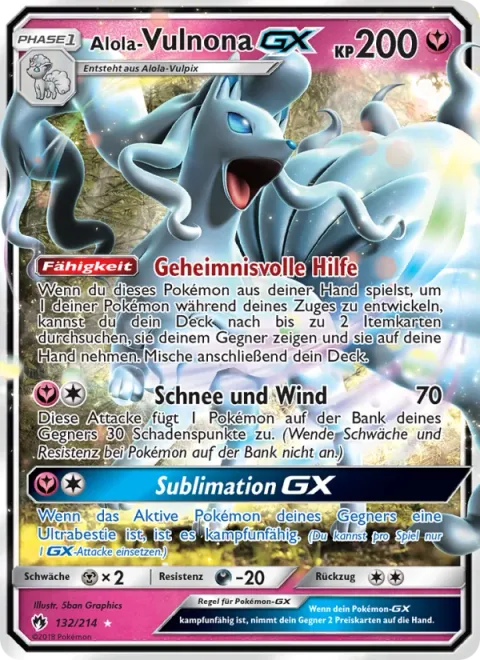 Alolan Ninetales GX [Mysterious Guidance | Snowy Wind | Sublimation GX]