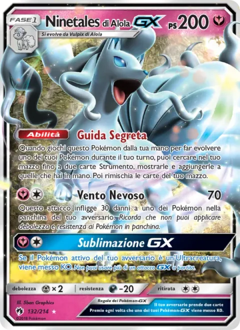Alolan Ninetales GX [Mysterious Guidance | Snowy Wind | Sublimation GX]