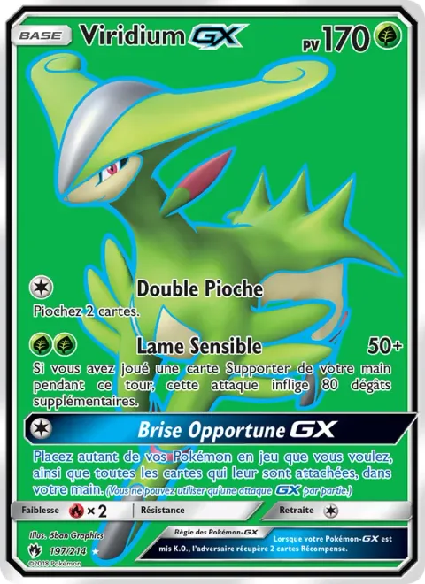 Virizion GX [Double Draw | Sensitive Blade | Breeze Away GX]