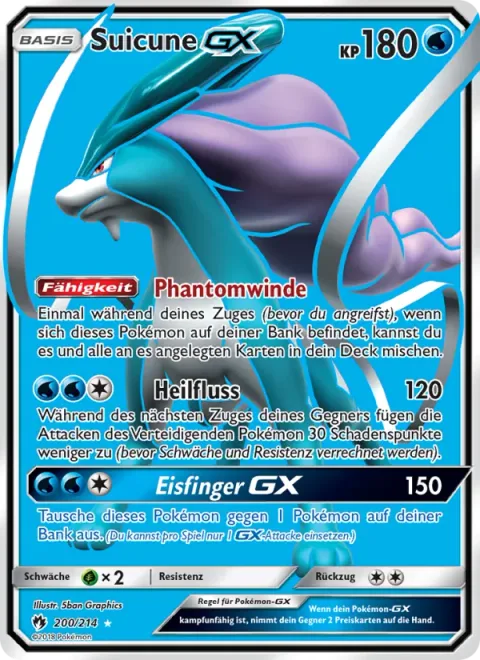 Suicune GX [Phantom Winds | Cure Stream | Brinicle GX]