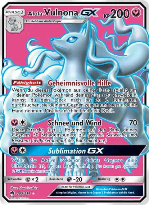 Alolan Ninetales GX [Mysterious Guidance | Snowy Wind | Sublimation GX]