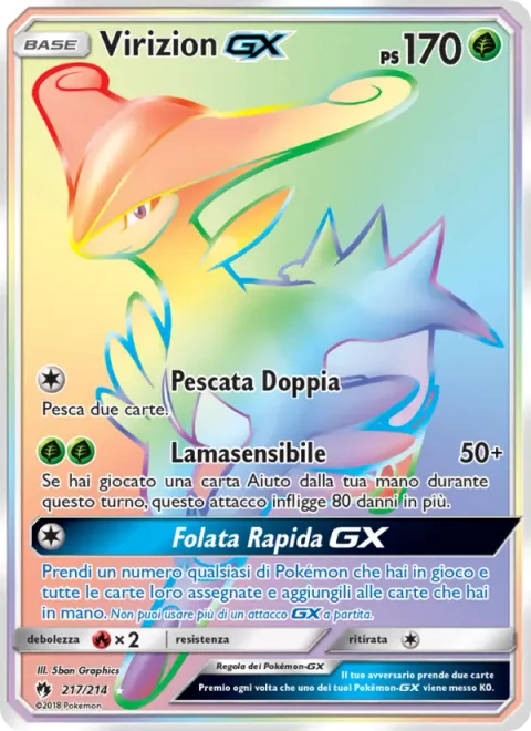 Virizion GX [Double Draw | Sensitive Blade | Breeze Away GX]
